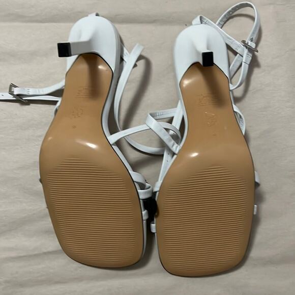 ZARA SQUARE TOE STRAPPY SANDALS SIZE 8 - Picture 4 of 7